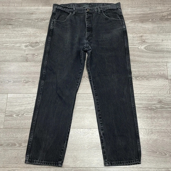 Rustler Regular Fit Straight Leg Black Wash Jeans 38X30 - Picture 7 of 14